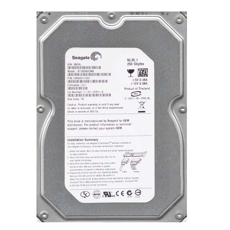 Seagate - 250GB 7.2K SATA 1.5Gbps 3.5" 16MB Cache Hard Drive - ST3250623NS
