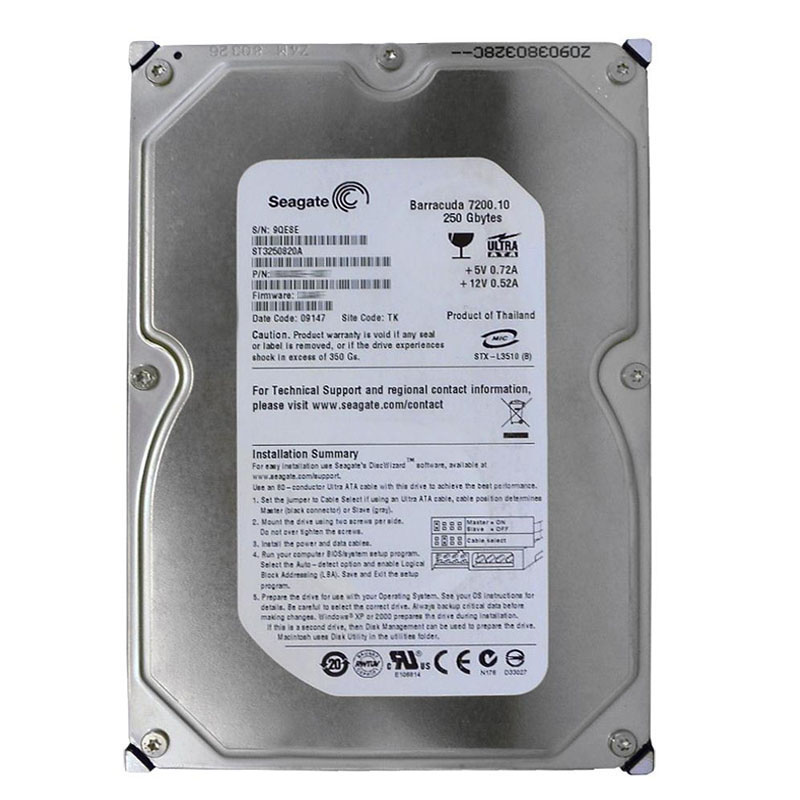 Seagate - 250GB 7.2K Ultra-ATA/100 3.5" 8MB Cache Hard Drive - ST3250820A