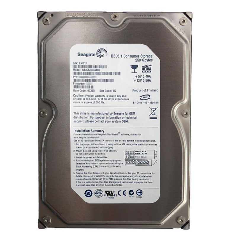 Seagate - 250GB 7.2K Ultra-IDE ATA/100 3.5" 8MB Cache Hard Drive - ST3250823ACE
