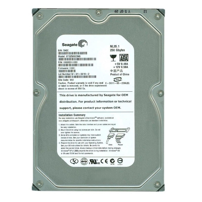 Seagate - 250GB 7.2K SATA 1.5Gbps 3.5" 8MB Cache Hard Drive - ST3250823NS