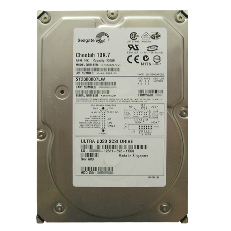 Seagate - 300GB 10K 68-PIN Ultra-320 SCSI 3.5" 8MB Cache Hard Drive - ST3300007LW