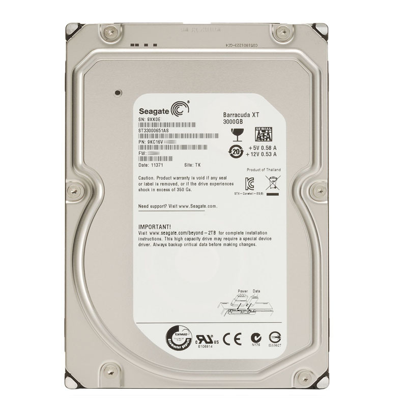 Seagate - 3TB 7.2K SATA 6.0Gbps 3.5" 64MB Cache Hard Drive - ST33000651AS
