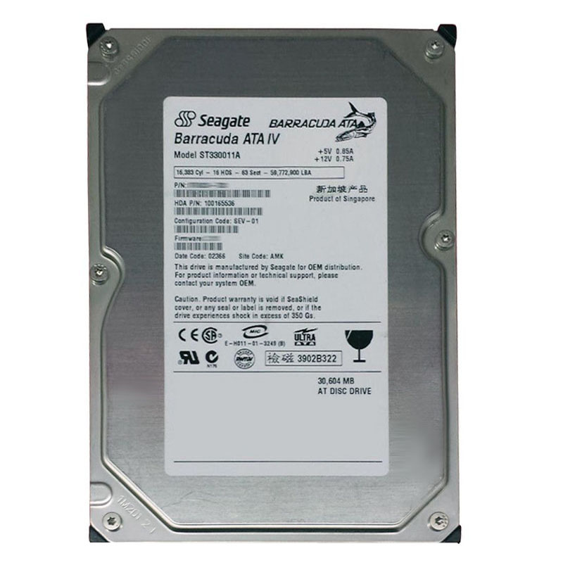 Seagate - 30GB 7.2K Ultra-ATA/100 3.5" 2MB Cache Hard Drive - ST330011A