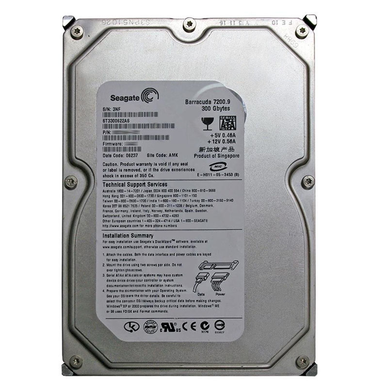 Seagate - 300GB 7.2K SATA 3.0Gbps 3.5" 16MB Cache Hard Drive - ST3300622AS
