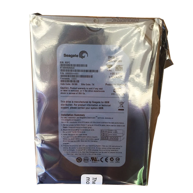 Seagate - 300GB 7.2K Ultra-IDE ATA/100 3.5" 8MB Cache Hard Drive - ST3300820ACE