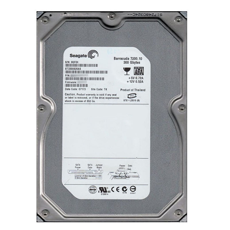 Seagate - 300GB 7.2K SATA 3.0Gbps 3.5" 8MB Cache Hard Drive - ST3300820AS