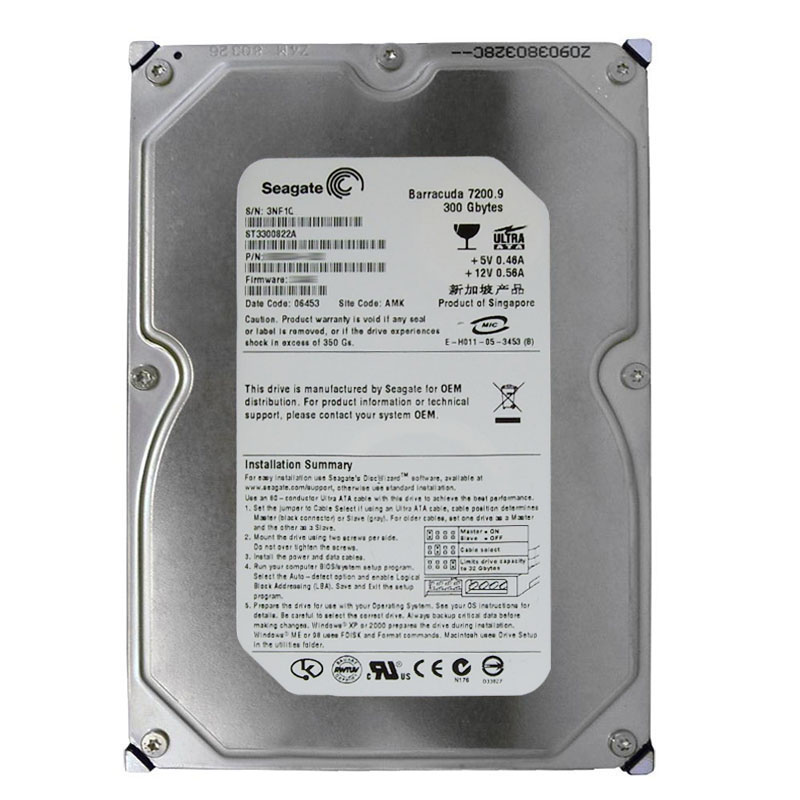 Seagate - 300GB 7.2K Ultra-ATA/100 3.5" 8MB Cache Hard Drive - ST3300822A