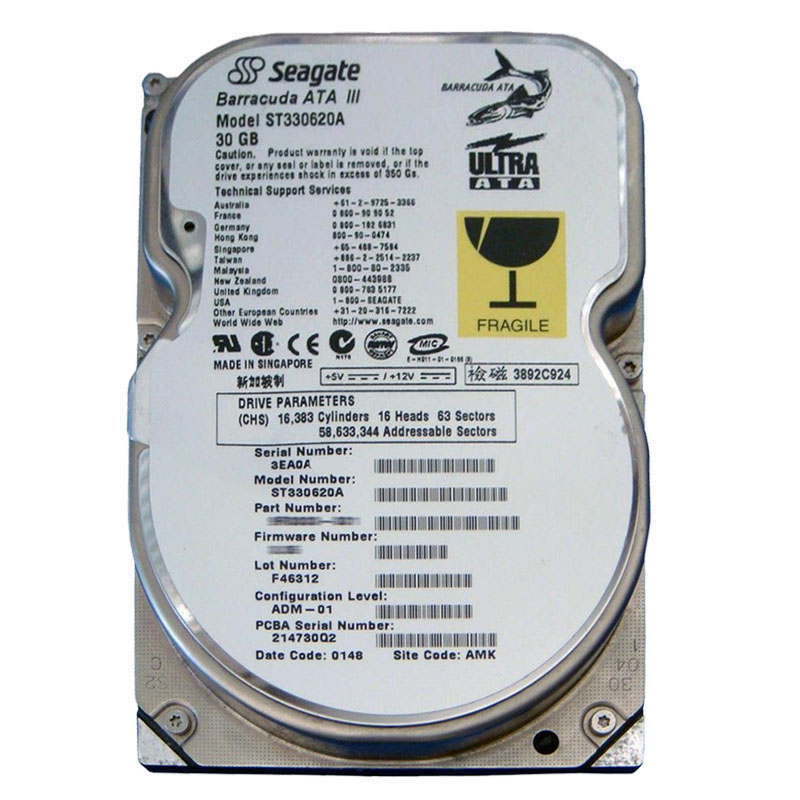 Seagate - 30GB 7.2K Ultra-ATA/100 3.5" 2MB Cache Hard Drive - ST330620A