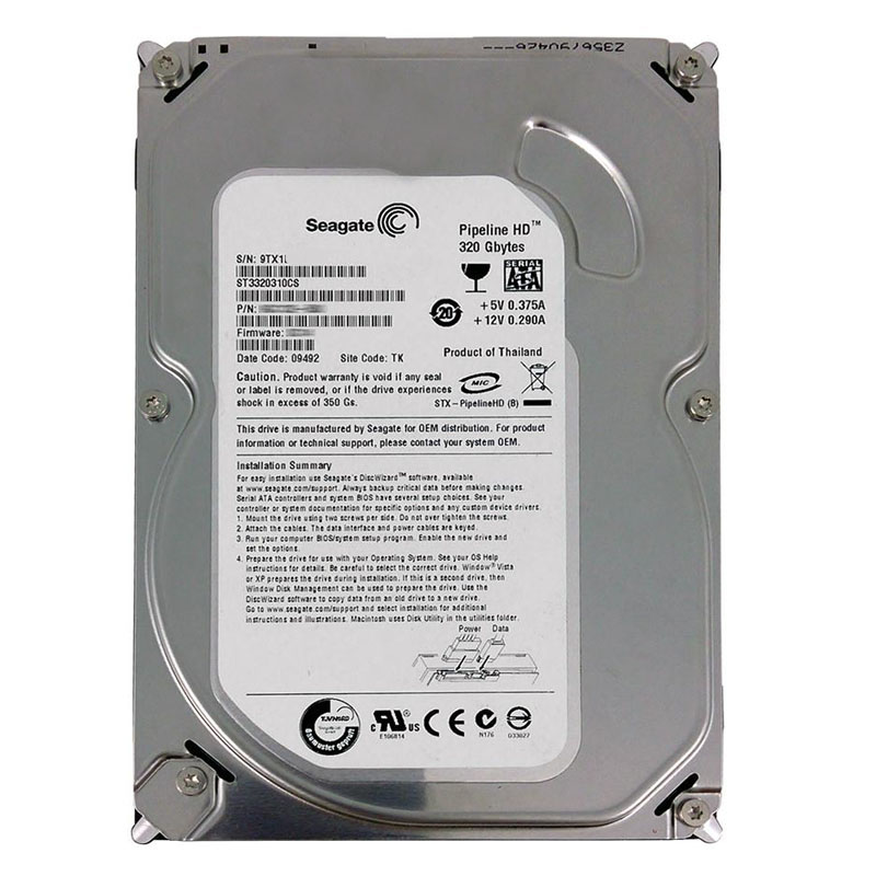 Seagate - 320GB 5.9K SATA 3.0Gbps 3.5" 8MB Cache Hard Drive - ST3320310CS