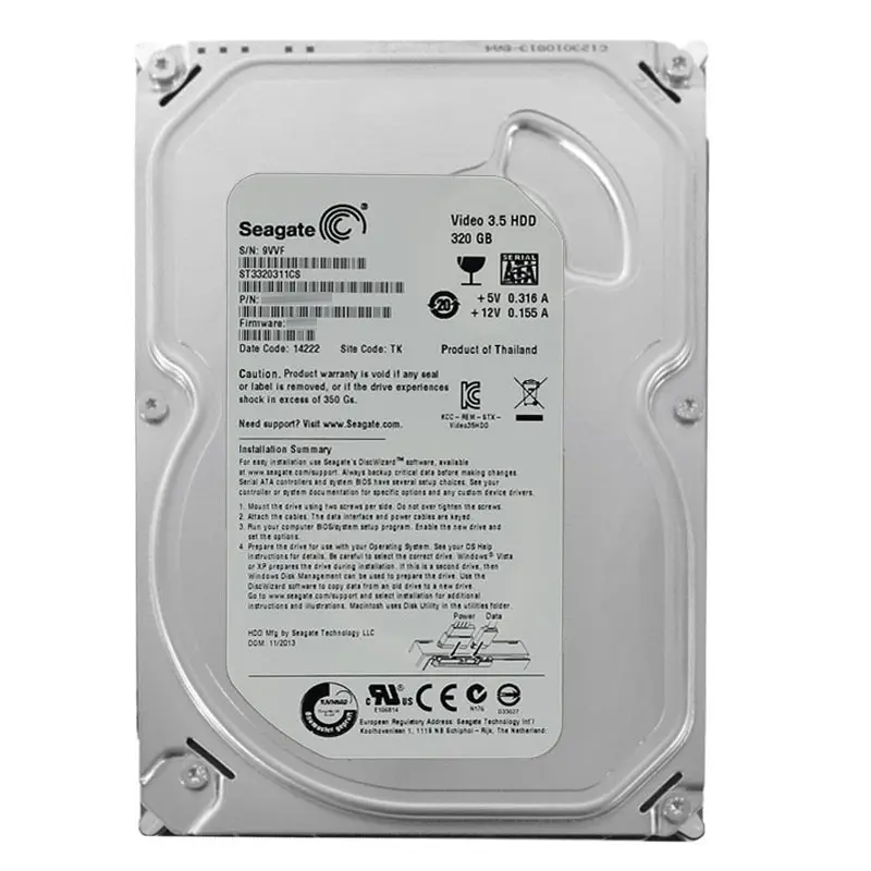 ST3320311CS.jpg Seagate - 320GB 5.9K SATA 3.0Gbps 3.5" 8MB Cache Hard Drive - ST3320311CS - Image 1