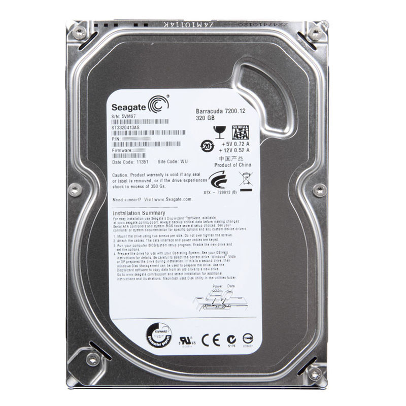 Seagate - 320GB 7.2K SATA 6.0Gbps 3.5" 16MB Cache Hard Drive - ST3320413AS