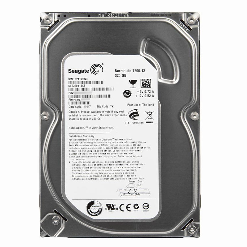 Seagate - 320GB 7.2K SATA 3.0Gbps 3.5" 16MB Cache Hard Drive - ST3320418AS