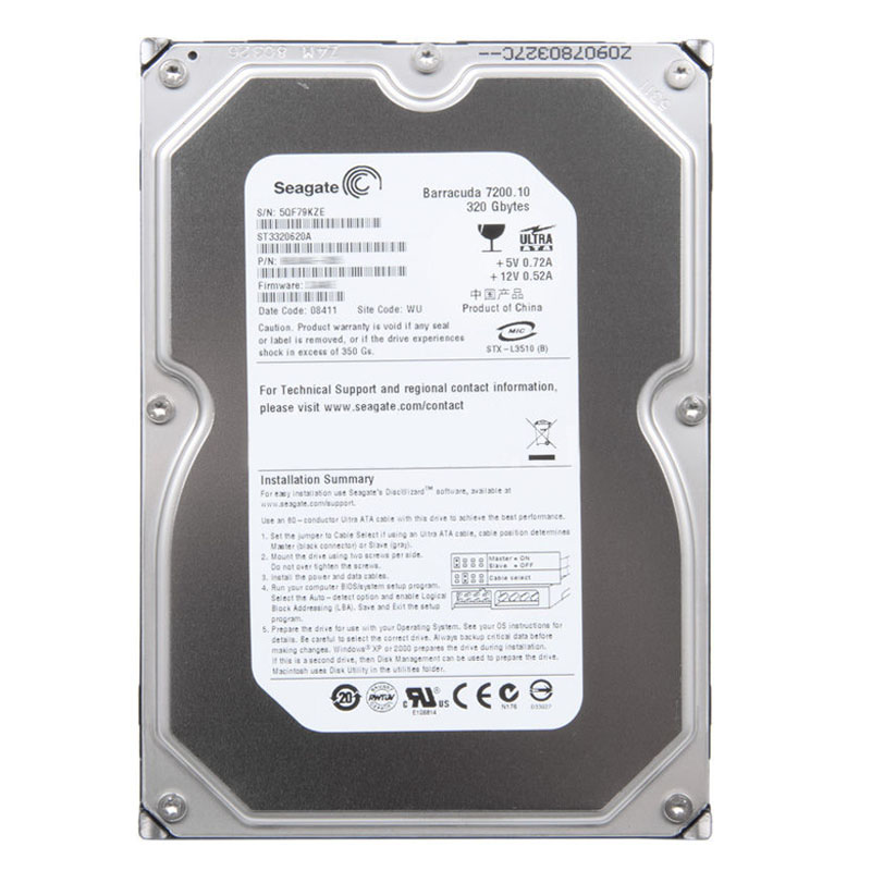 Seagate - 320GB 7.2K Ultra-ATA/100 3.5" 16MB Cache Hard Drive - ST3320620A