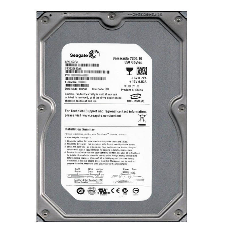 Seagate - 320GB 7.2K SATA 3.0Gbps 3.5" 16MB Cache Hard Drive - ST3320620AS