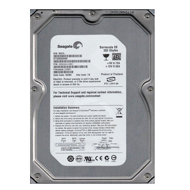 Seagate - 320GB 7.2K SATA 3.0Gbps 3.5" 16MB Cache Hard Drive - ST3320620NS