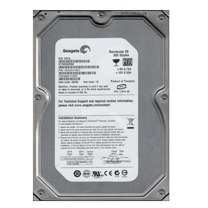 ST3320620NS.jpg Seagate - 320GB 7.2K SATA 3.0Gbps 3.5" 16MB Cache Hard Drive - ST3320620NS - Image 1