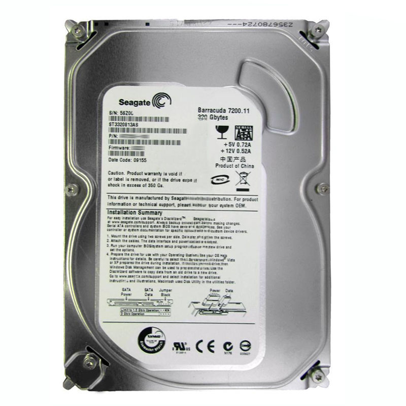 Seagate - 320GB 7.2K SATA 3.0Gbps 3.5" 8MB Cache Hard Drive - ST3320813AS