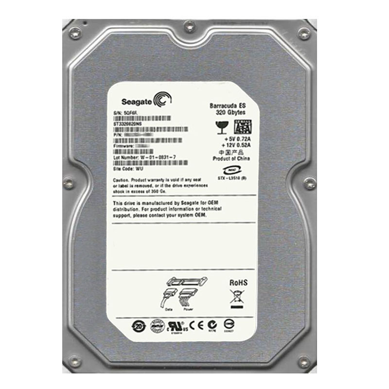 Seagate - 320GB 7.2K SATA 3.0Gbps 3.5" 8MB Cache Hard Drive - ST3320820NS