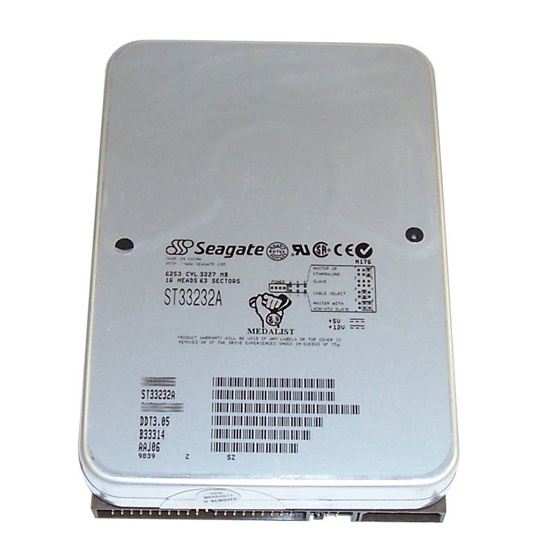 ST33232A.jpg Seagate - 3.2GB 5.4K Ultra-ATA/33 3.5" 128KB Cache Hard Drive - ST33232A - Image 1