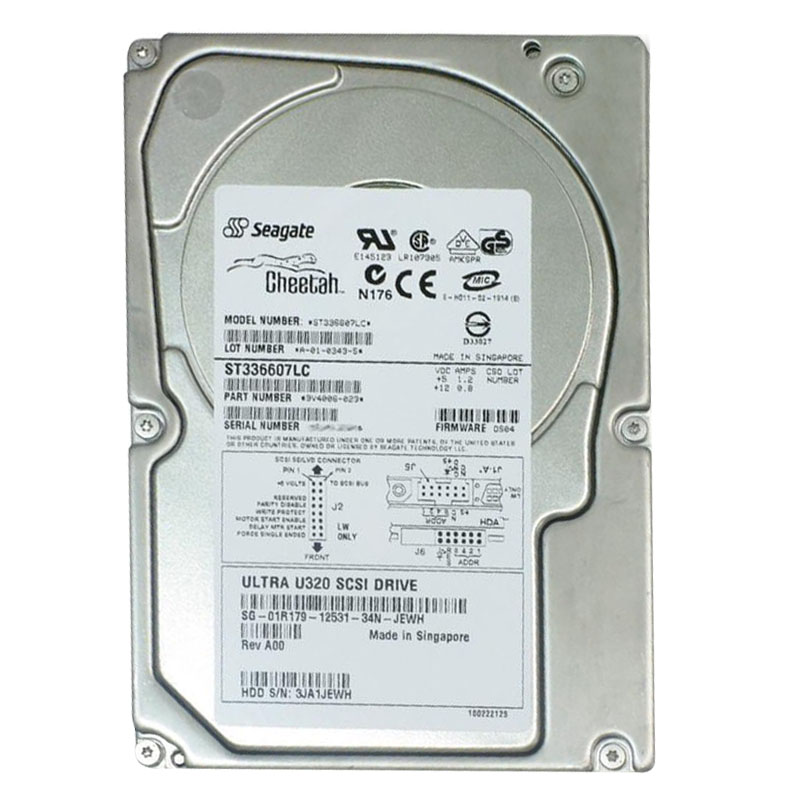 ST336607LC.jpg Seagate - 36.7GB 10K 80-PIN Ultra-320 SCSI 3.5" 8MB Cache Hard Drive - ST336607LC - Image 1