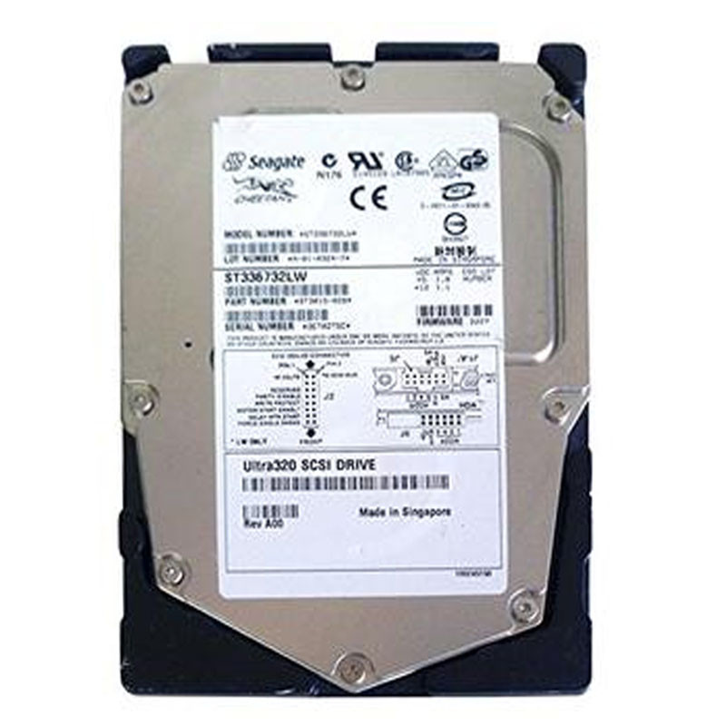 ST336732LW.jpg Seagate - 36.7GB 15K 68-PIN Ultra-320 SCSI 3.5" 8MB Cache Hard Drive - ST336732LW - Image 1