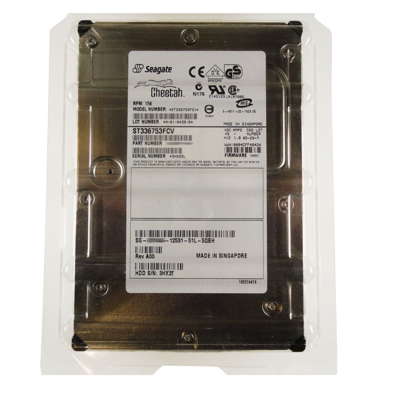 Seagate - 36GB 15K 40-PIN Fibre Channel 2.0Gbps 3.5" 8MB Cache Hard Drive - ST336753FCV