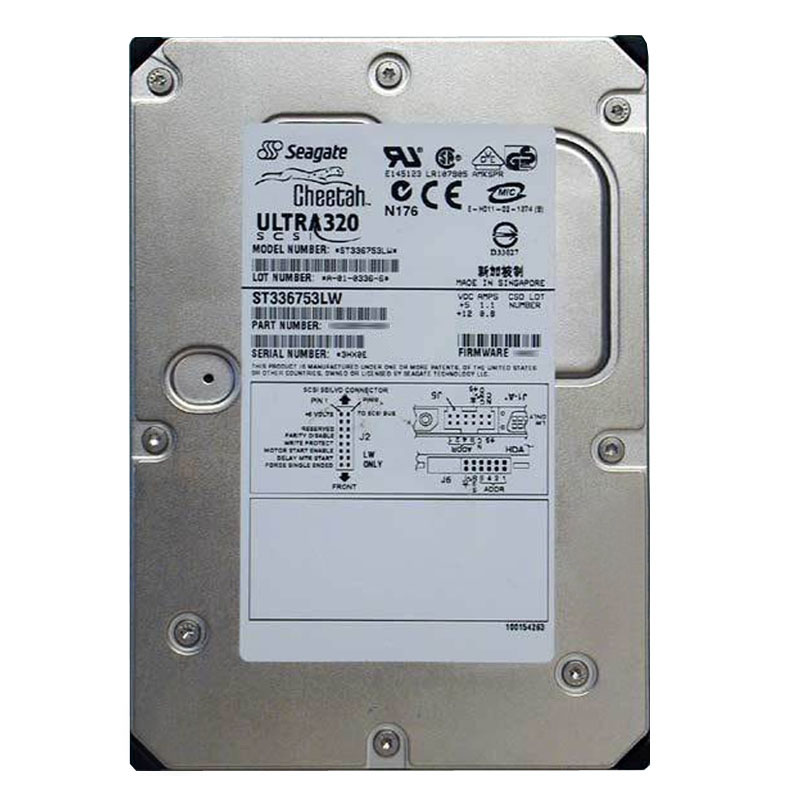 ST336753LW.jpg Seagate - 36.7GB 15K 68-PIN Ultra-320 SCSI 3.5" 8MB Cache Hard Drive - ST336753LW - Image 1