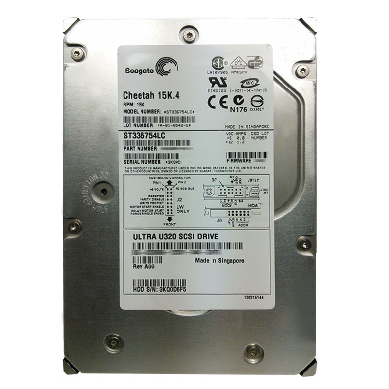 ST336754LC.jpg Seagate - 36.7GB 15K 80-PIN Ultra-320 SCSI 3.5" 8MB Cache Hard Drive - ST336754LC - Image 1