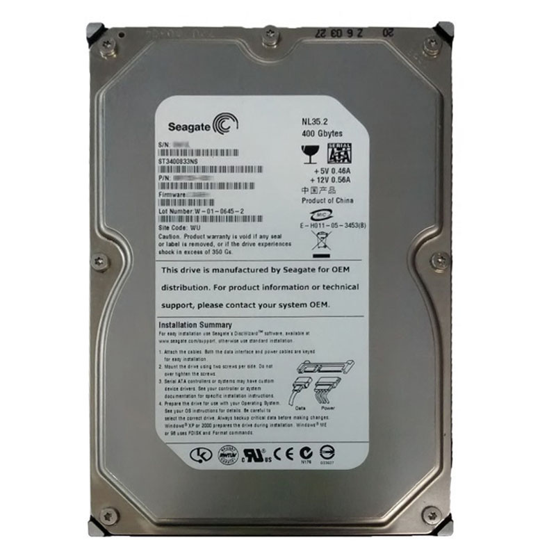 Seagate - 400GB 7.2K SATA 3.0Gbps 3.5" 8MB Cache Hard Drive - ST3400833NS