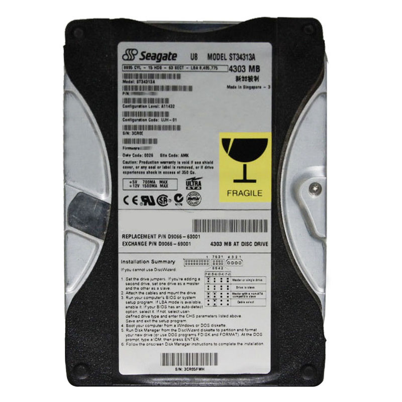 Seagate - 4.3GB 5.4K ATA/66 3.5" 512KB Cache Hard Drive - ST34313A