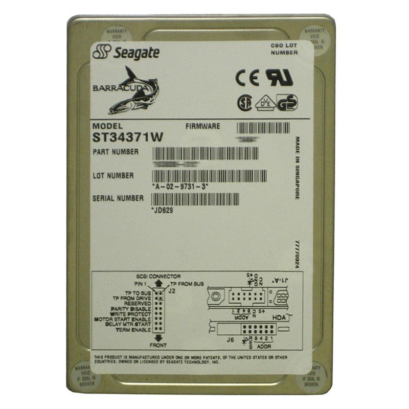 Seagate - 4.3GB 7.2K 68-PIN Ultra SCSI 3.5" 512KB Cache Hard Drive - ST34371W
