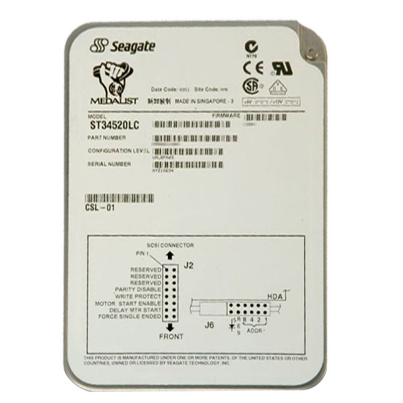 ST34520LC.jpg Seagate - 4.5GB 7.2K 80-PIN SCSI 3.5" 512KB Cache Hard Drive - ST34520LC - Image 1