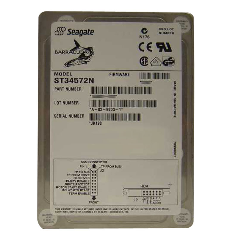 Seagate - 4.5GB 7.2K 50-PIN Ultra SCSI 3.5" 512KB Cache Hard Drive - ST34572N
