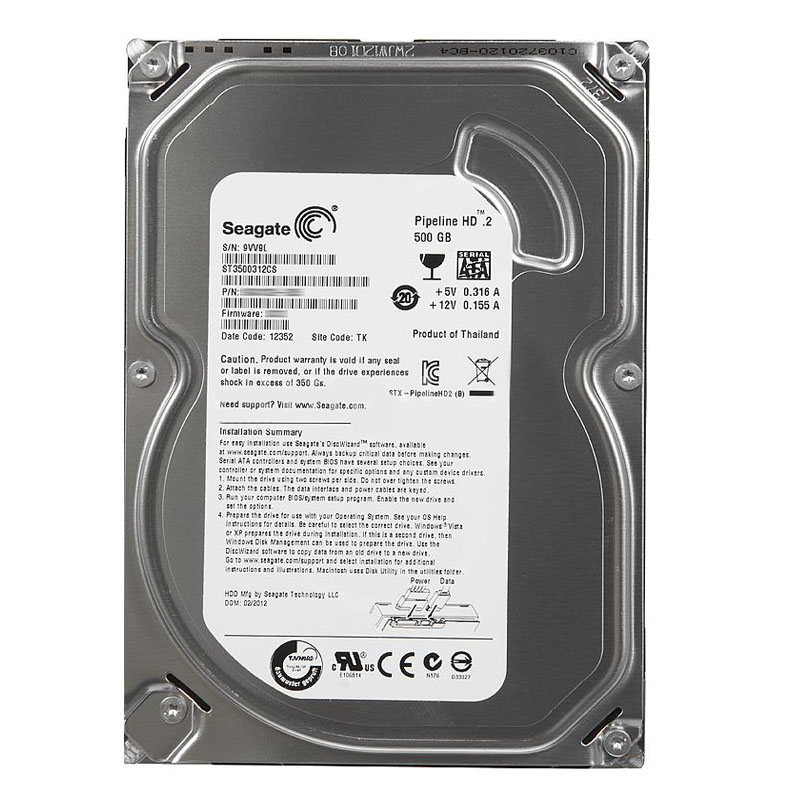 Seagate - 500GB 5.9K SATA 3.0Gbps 3.5" 8MB Cache Hard Drive - ST3500312CS