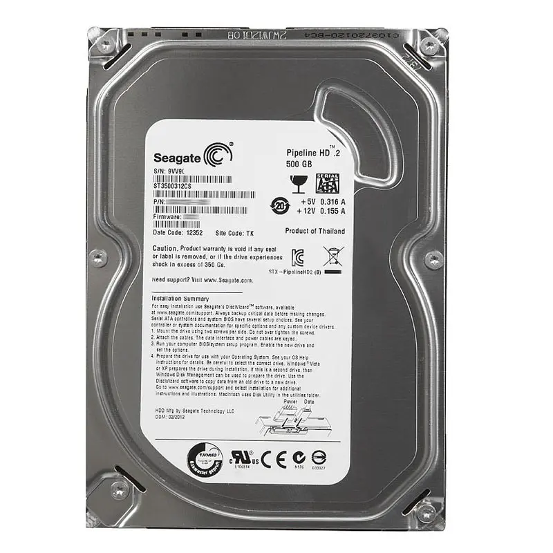 ST3500312CS.jpg Seagate - 500GB 5.9K SATA 3.0Gbps 3.5" 8MB Cache Hard Drive - ST3500312CS - Image 1