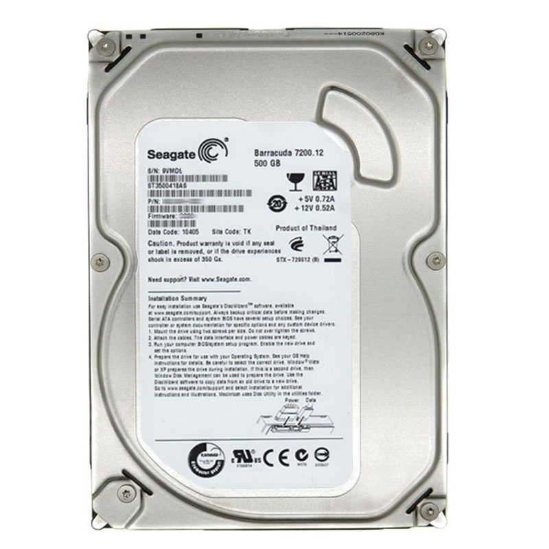 Seagate - 500GB 7.2K SATA 3.0Gbps 3.5" 16MB Cache Hard Drive - ST3500418AS