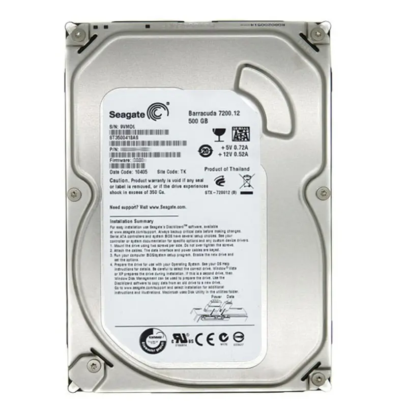 ST3500418AS.jpg Seagate - 500GB 7.2K SATA 3.0Gbps 3.5" 16MB Cache Hard Drive - ST3500418AS - Image 1