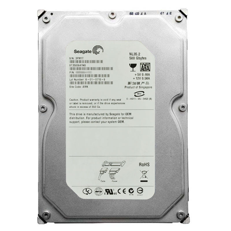 Seagate - 500GB 7.2K SATA 3.0Gbps 3.5" 16MB Cache Hard Drive - ST3500641NS
