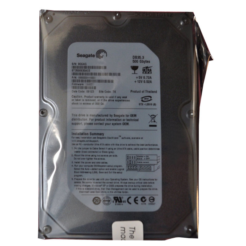 Seagate - 500GB 7.2K Ultra-IDE ATA/100 3.5" 8MB Cache Hard Drive - ST3500830ACE