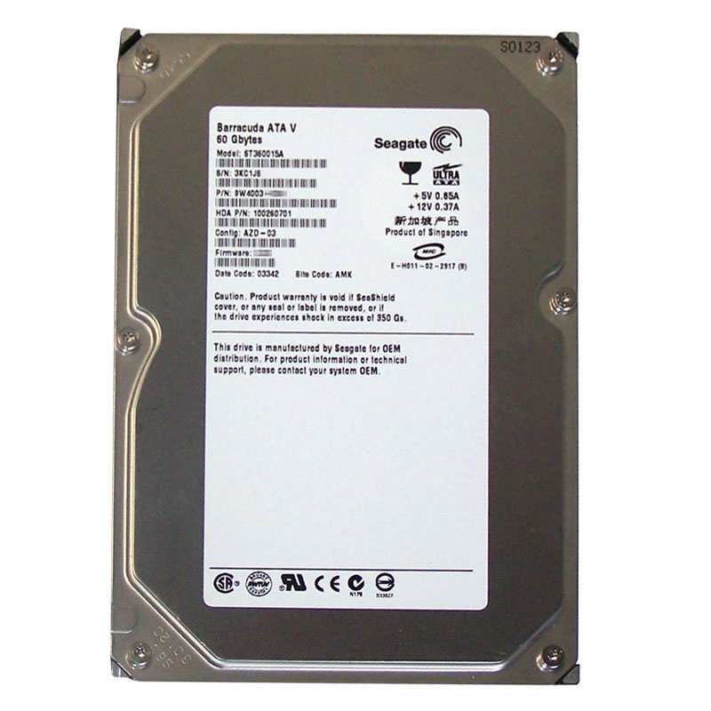 ST360015A.jpg Seagate - 60GB 7.2K Ultra-ATA/100 3.5" 2MB Cache Hard Drive - ST360015A - Image 1