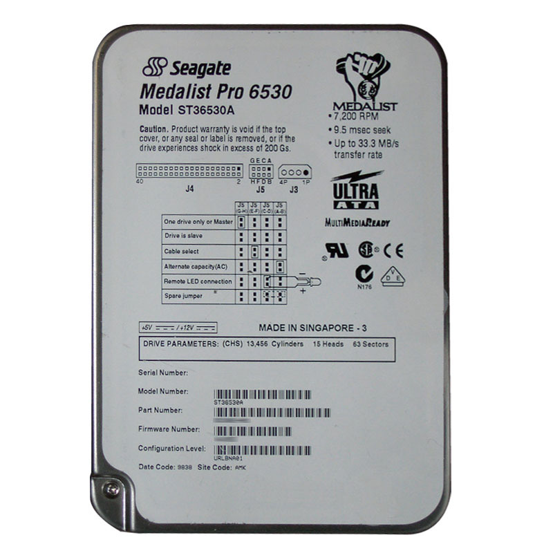 Seagate - 6.55GB 7.2K IDE 3.5" 512KB Cache Hard Drive - ST36530A