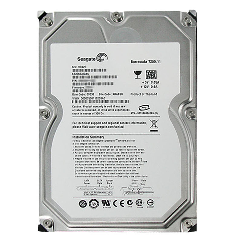 Seagate - 750GB 7.2K SATA 3.0Gbps 3.5" 32MB Cache Hard Drive - ST3750330AS