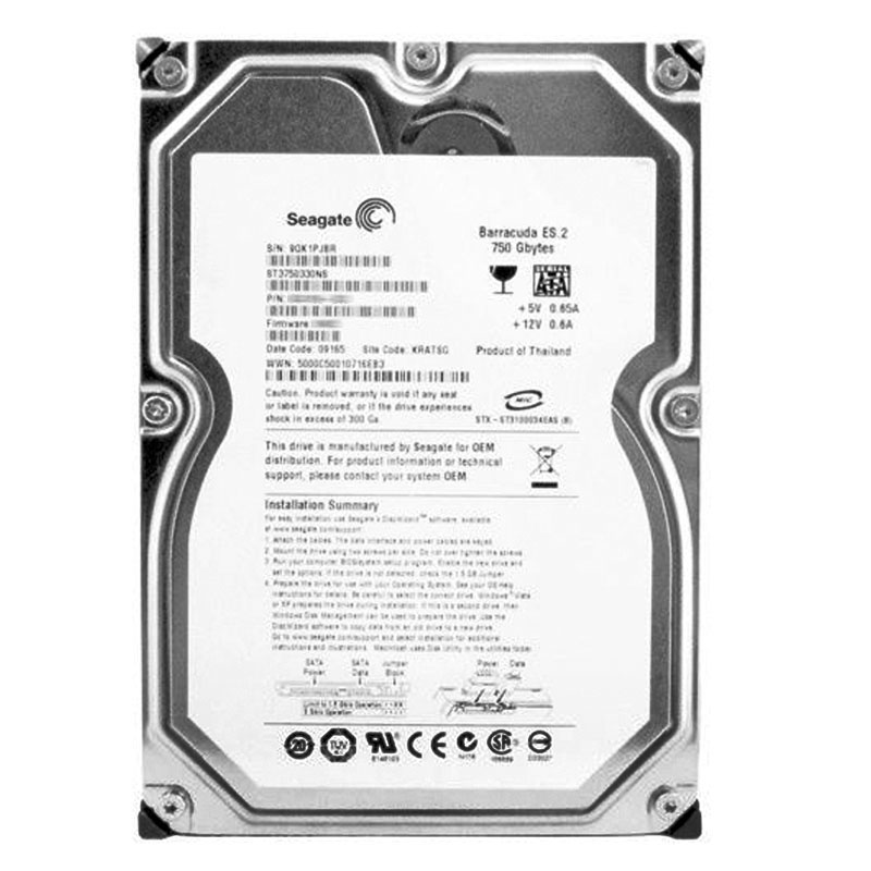 ST3750330NS.jpg Seagate - 750GB 7.2K SATA 3.0Gbps 3.5" 32MB Cache Hard Drive - ST3750330NS - Image 1