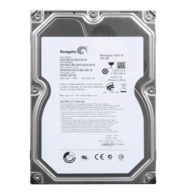 ST3750525AS.jpg Seagate - 750GB 7.2K SATA 6.0Gbps 3.5" 32MB Cache Hard Drive - ST3750525AS - Image 1