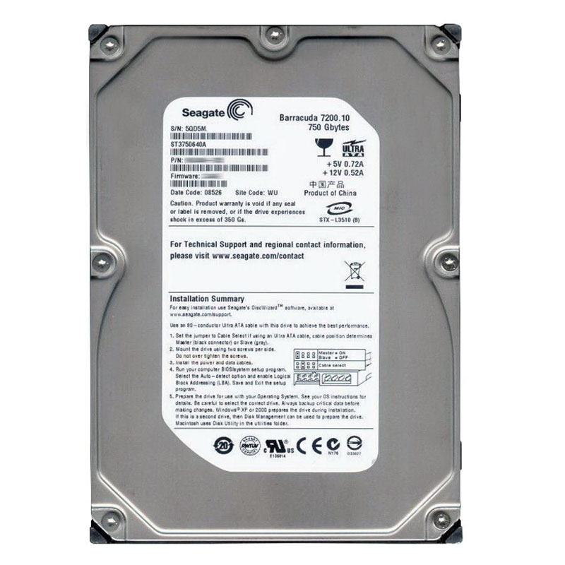 Seagate - 750GB 7.2K Ultra-ATA/100 3.5" 16MB Cache Hard Drive - ST3750640A