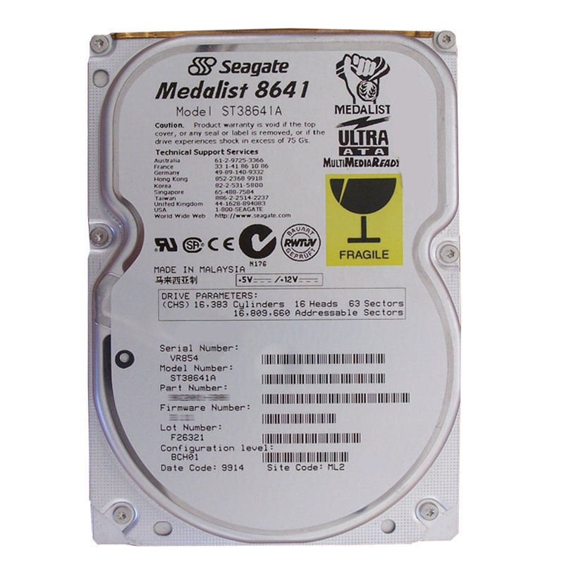 Seagate - 8.6GB 5.4K ATA/33 3.5" 128KB Cache Hard Drive - ST38641A