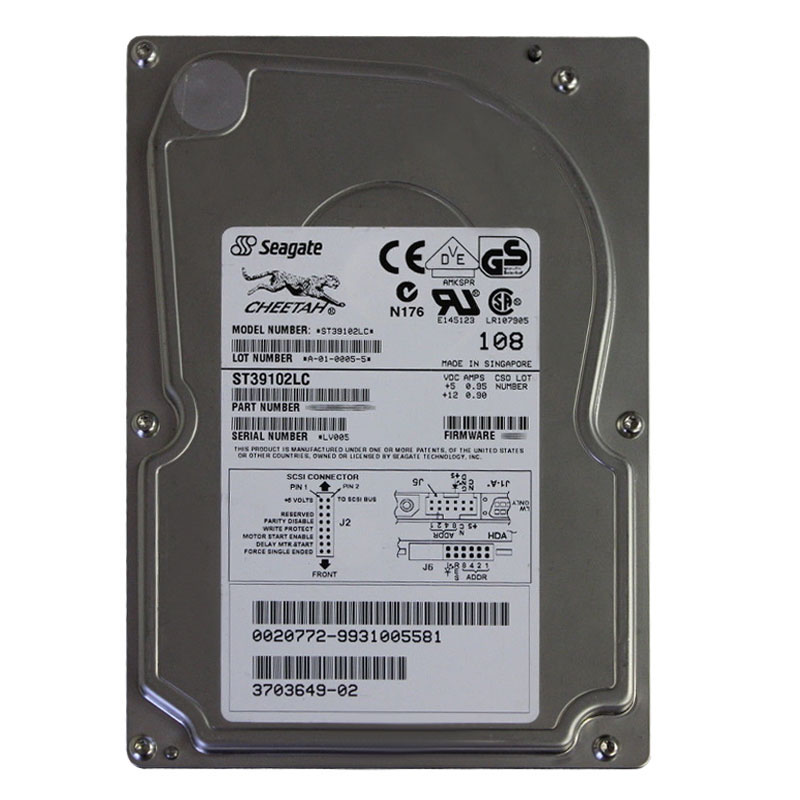 Seagate - 9.1GB 10K 80-PIN Ultra2-SCSI 3.5" 1MB Cache Hard Drive - ST39102LC