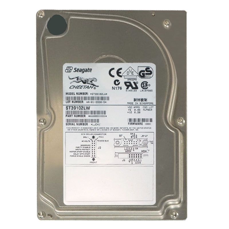 Seagate - 9.1GB 10K 68-PIN Ultra2-SCSI 3.5" 1MB Cache Hard Drive - ST39102LW