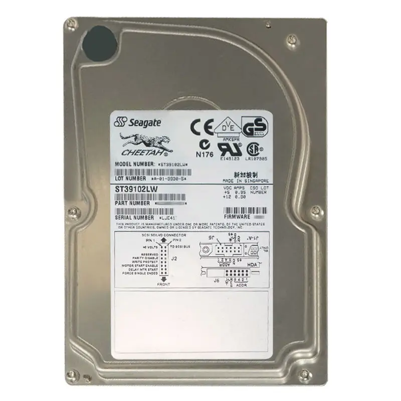 ST39102LW.jpg Seagate - 9.1GB 10K 68-PIN Ultra2-SCSI 3.5" 1MB Cache Hard Drive - ST39102LW - Image 1