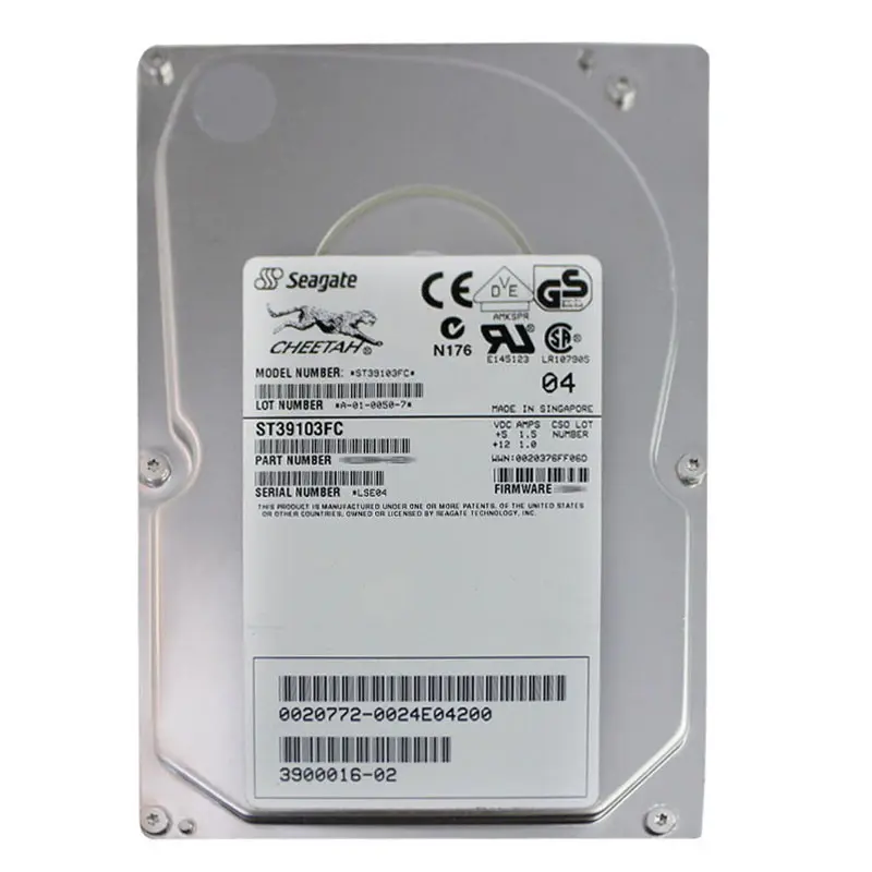 ST39103FC.jpg Seagate - 9.1GB 10K 40-PIN Fibre Channel 3.5" 1MB Cache Hard Drive - ST39103FC - Image 1